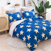 3D Blue Star Pattern Quilt Cover Set Bedding Set Duvet Cover Pillowcases 17- Jess Art Decoration