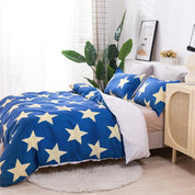 3D Blue Star Pattern Quilt Cover Set Bedding Set Duvet Cover Pillowcases 17- Jess Art Decoration