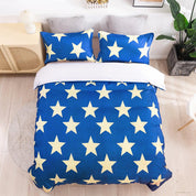 3D Blue Star Pattern Quilt Cover Set Bedding Set Duvet Cover Pillowcases 17- Jess Art Decoration
