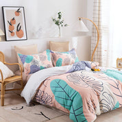 3D Hand Drawn Colored Leaves Quilt Cover Set Bedding Set Duvet Cover Pillowcases 228- Jess Art Decoration