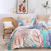 3D Hand Drawn Colored Leaves Quilt Cover Set Bedding Set Duvet Cover Pillowcases 228- Jess Art Decoration