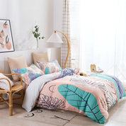 3D Hand Drawn Colored Leaves Quilt Cover Set Bedding Set Duvet Cover Pillowcases 228- Jess Art Decoration