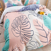 3D Hand Drawn Colored Leaves Quilt Cover Set Bedding Set Duvet Cover Pillowcases 228- Jess Art Decoration