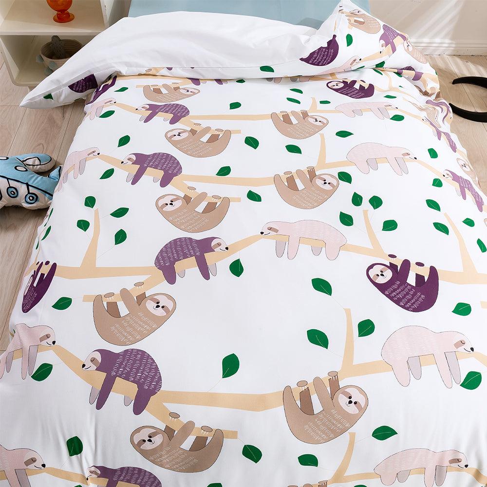 3D Cartoon Animal Sloth Quilt Cover Set Bedding Set Duvet Cover Pillowcases 235- Jess Art Decoration