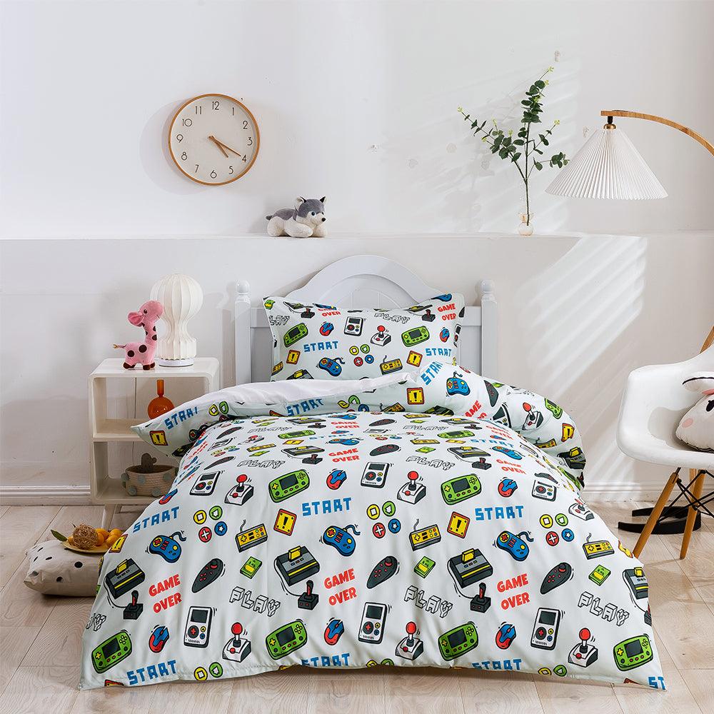 3D Cartoon Color Game Pattern Quilt Cover Set Bedding Set Duvet Cover Pillowcases 230- Jess Art Decoration