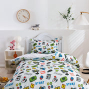 3D Cartoon Color Game Pattern Quilt Cover Set Bedding Set Duvet Cover Pillowcases 230- Jess Art Decoration
