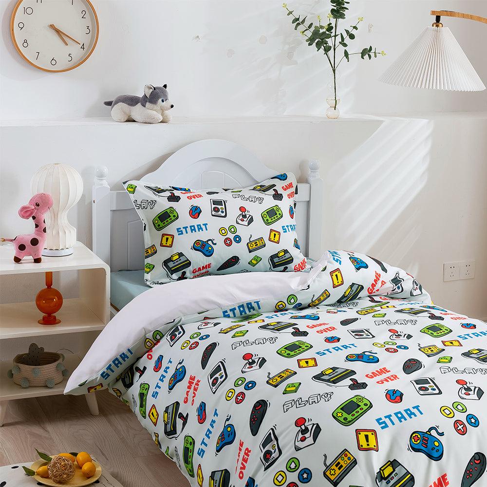 3D Cartoon Color Game Pattern Quilt Cover Set Bedding Set Duvet Cover Pillowcases 230- Jess Art Decoration
