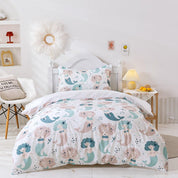 3D Cartoon Mermaid Pattern Quilt Cover Set Bedding Set Duvet Cover Pillowcases 246- Jess Art Decoration