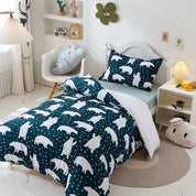 3D Cartoon Animal Polar Bear Quilt Cover Set Bedding Set Duvet Cover Pillowcases 256- Jess Art Decoration