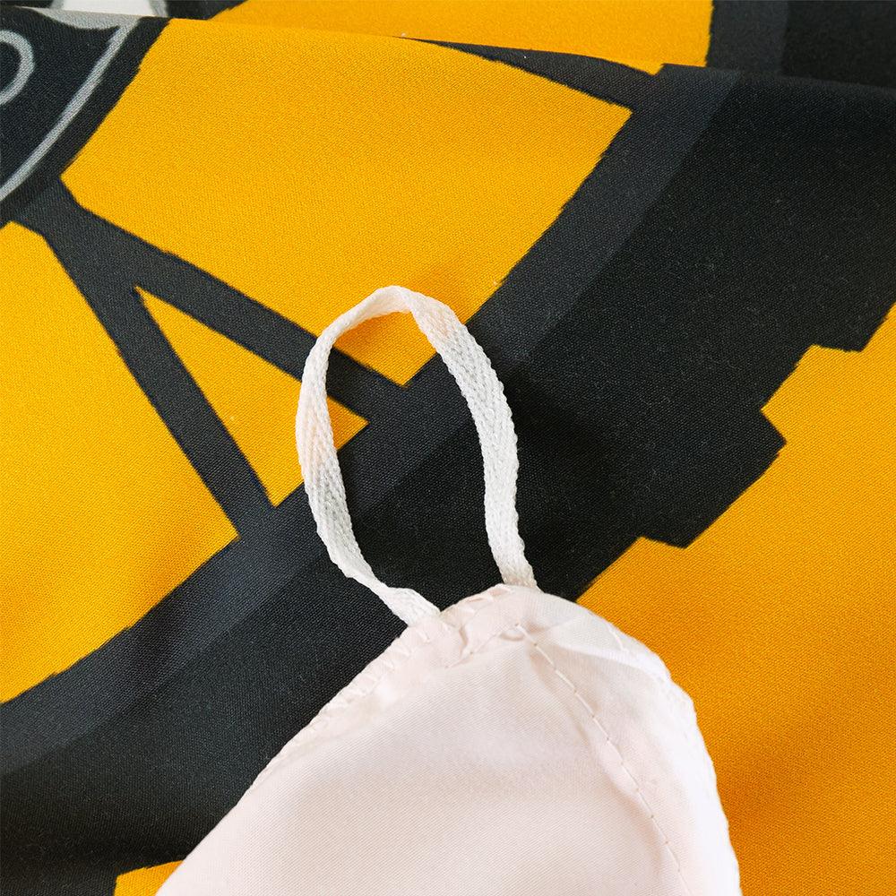 3D Yellow Motorcycle Quilt Cover Set Bedding Set Duvet Cover Pillowcases 250- Jess Art Decoration