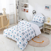 3D Cartoon Animal Bear Cloud Quilt Cover Set Bedding Set Duvet Cover Pillowcases 488- Jess Art Decoration
