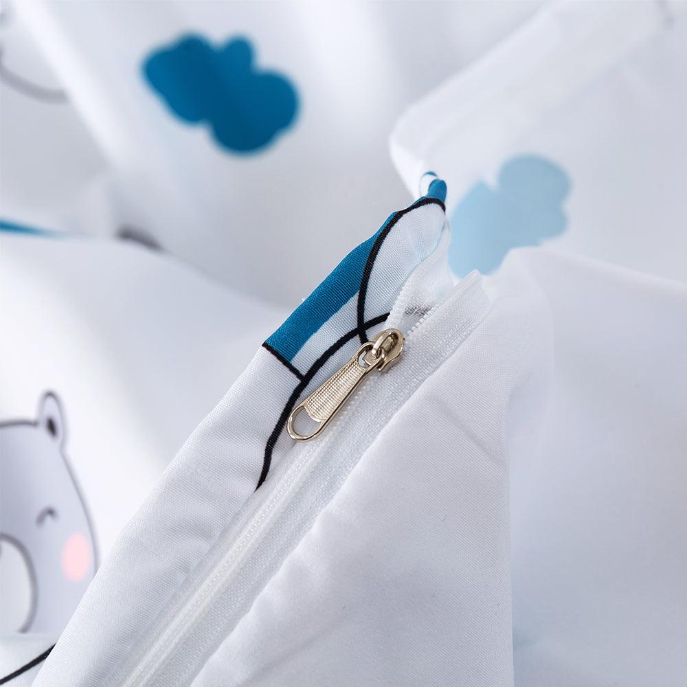 3D Cartoon Animal Bear Cloud Quilt Cover Set Bedding Set Duvet Cover Pillowcases 488- Jess Art Decoration