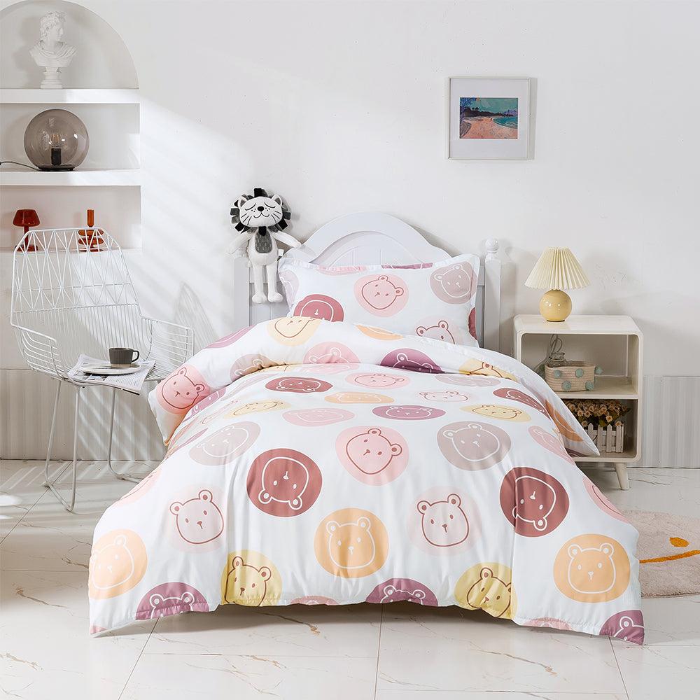 3D Watercolor Circle Animal Bear Quilt Cover Set Bedding Set Duvet Cover Pillowcases 489- Jess Art Decoration