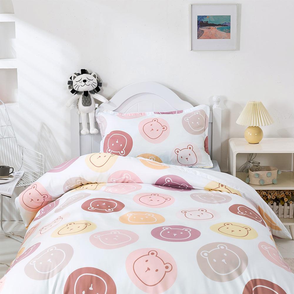 3D Watercolor Circle Animal Bear Quilt Cover Set Bedding Set Duvet Cover Pillowcases 489- Jess Art Decoration