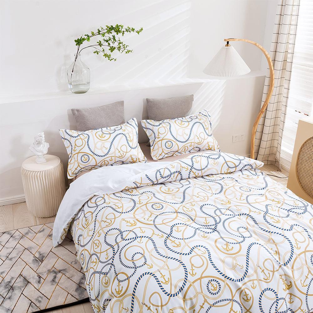 3D Abstract Geometric Line Quilt Cover Set Bedding Set Duvet Cover Pillowcases 438- Jess Art Decoration