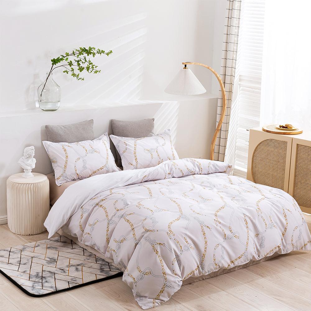3D Abstract Geometric Line Quilt Cover Set Bedding Set Duvet Cover Pillowcases 440- Jess Art Decoration