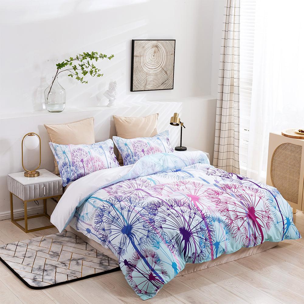 3D Watercolor Dandelion Quilt Cover Set Bedding Set Duvet Cover Pillowcases 446- Jess Art Decoration