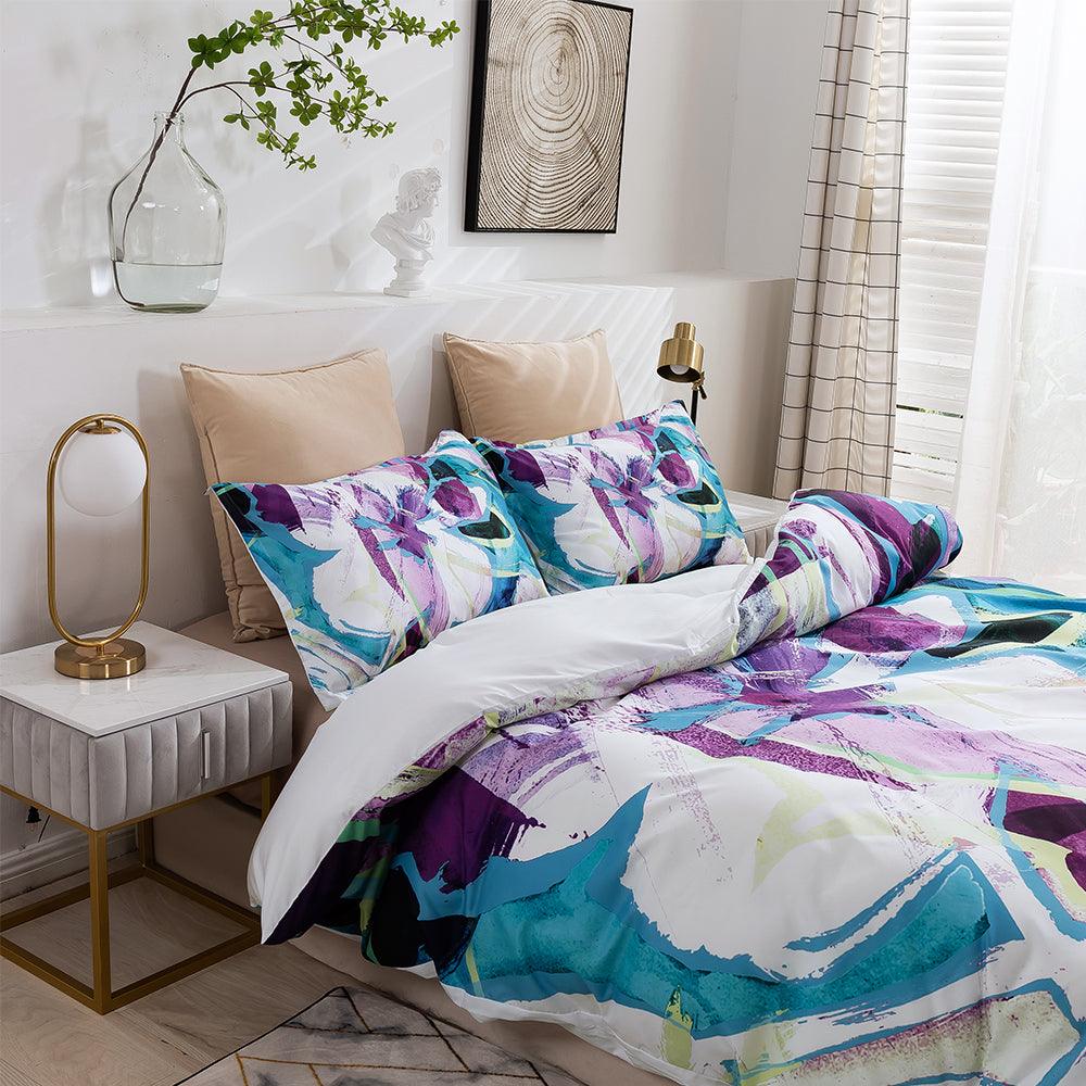 3D Abstract Color Pattern Quilt Cover Set Bedding Set Duvet Cover Pillowcases 447- Jess Art Decoration