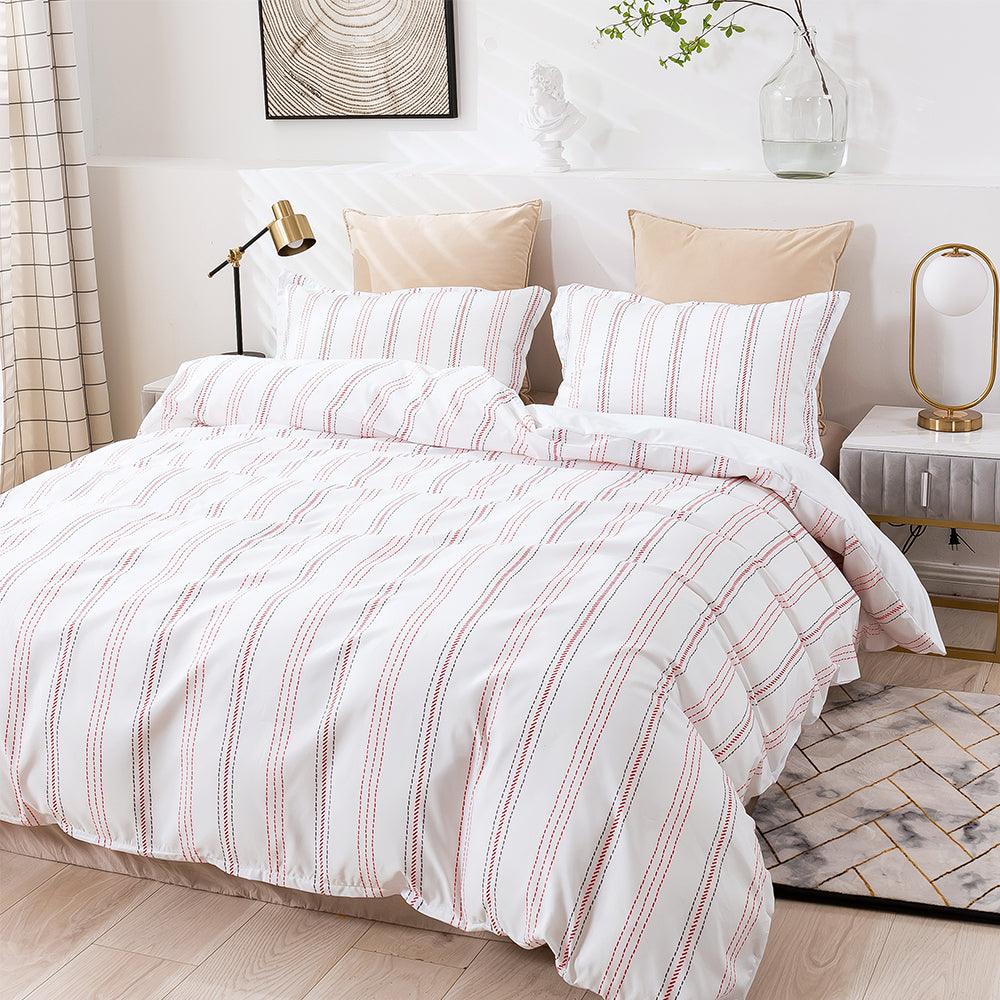 3D Abstract Geometric Line Quilt Cover Set Bedding Set Duvet Cover Pillowcases 448- Jess Art Decoration