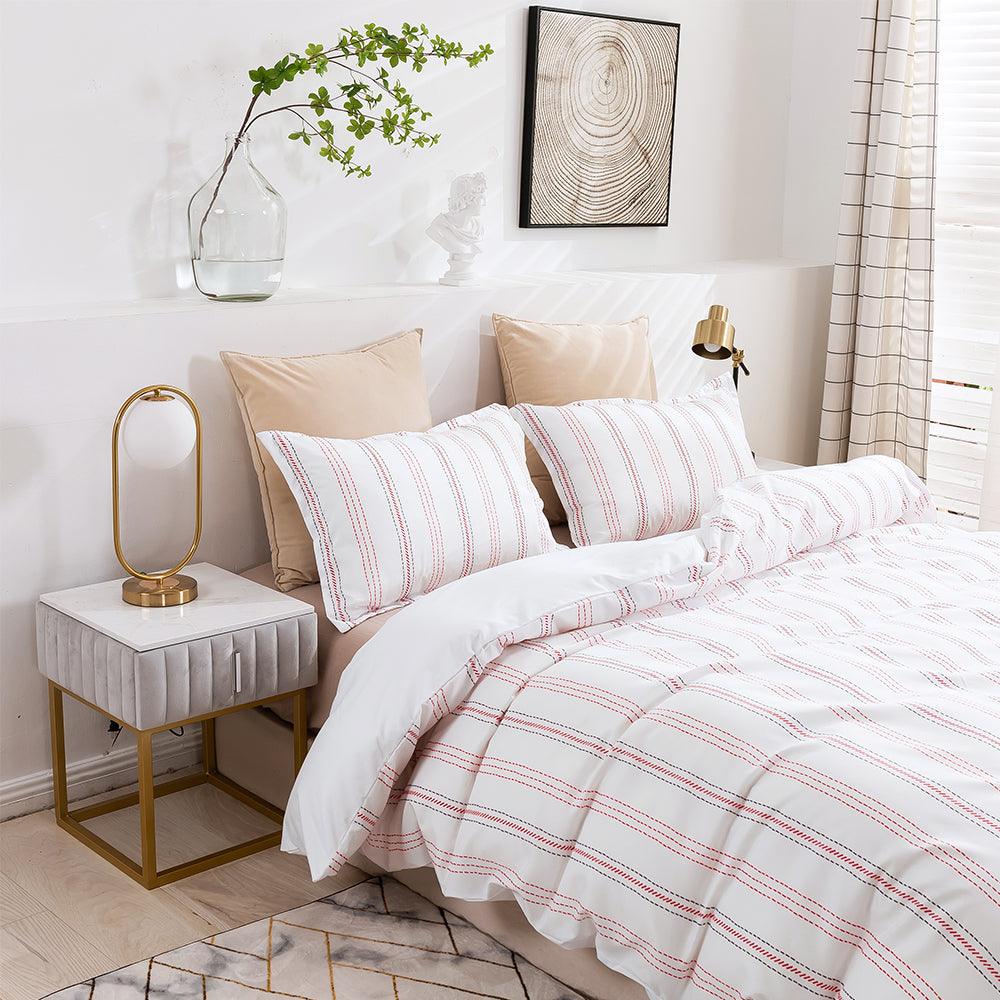 3D Abstract Geometric Line Quilt Cover Set Bedding Set Duvet Cover Pillowcases 448- Jess Art Decoration