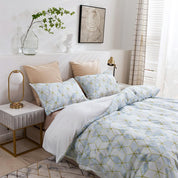 3D Abstract Golden Geometric Pattern Quilt Cover Set Bedding Set Duvet Cover Pillowcases 450- Jess Art Decoration