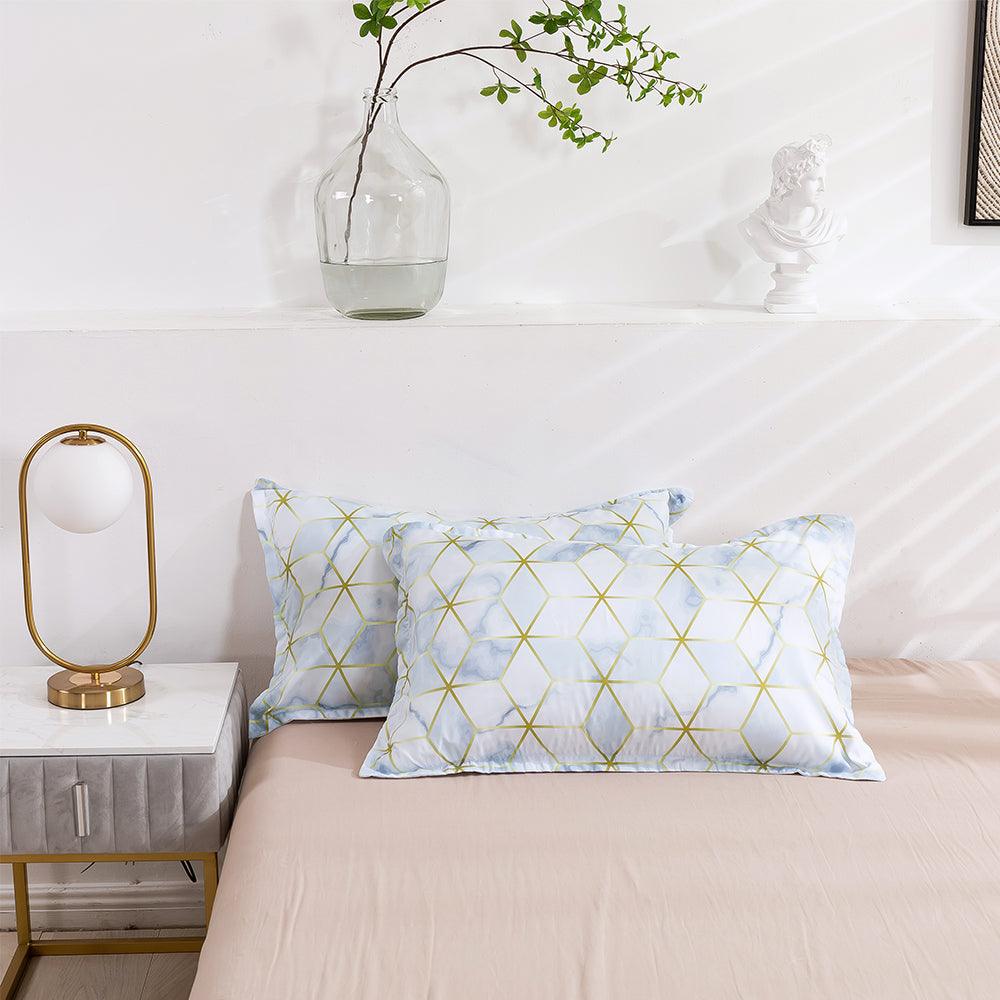 3D Abstract Golden Geometric Pattern Quilt Cover Set Bedding Set Duvet Cover Pillowcases 450- Jess Art Decoration