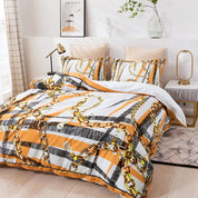 3D Abstract Colorful Geometric Golden Lines Quilt Cover Set Bedding Set Duvet Cover Pillowcases 456- Jess Art Decoration