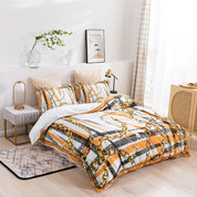 3D Abstract Colorful Geometric Golden Lines Quilt Cover Set Bedding Set Duvet Cover Pillowcases 456- Jess Art Decoration