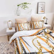 3D Abstract Colorful Geometric Golden Lines Quilt Cover Set Bedding Set Duvet Cover Pillowcases 456- Jess Art Decoration