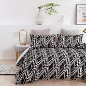 3D Abstract Geometry Black Quilt Cover Set Bedding Set Duvet Cover Pillowcases 457- Jess Art Decoration