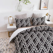 3D Abstract Geometry Black Quilt Cover Set Bedding Set Duvet Cover Pillowcases 457- Jess Art Decoration