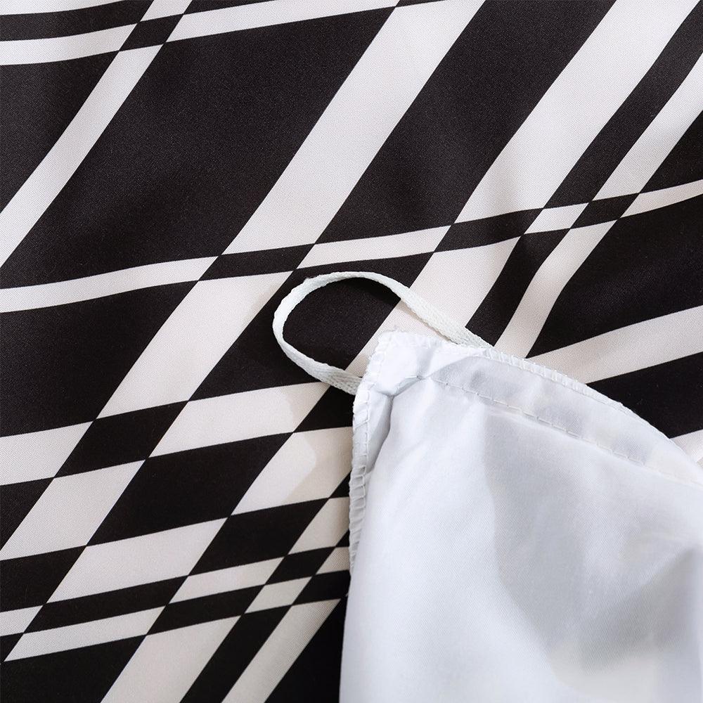 3D Abstract Geometry Black Quilt Cover Set Bedding Set Duvet Cover Pillowcases 457- Jess Art Decoration