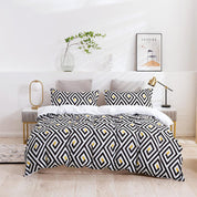 3D Abstract Geometry Black Quilt Cover Set Bedding Set Duvet Cover Pillowcases 458- Jess Art Decoration