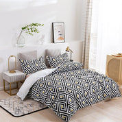 3D Abstract Geometry Black Quilt Cover Set Bedding Set Duvet Cover Pillowcases 458- Jess Art Decoration