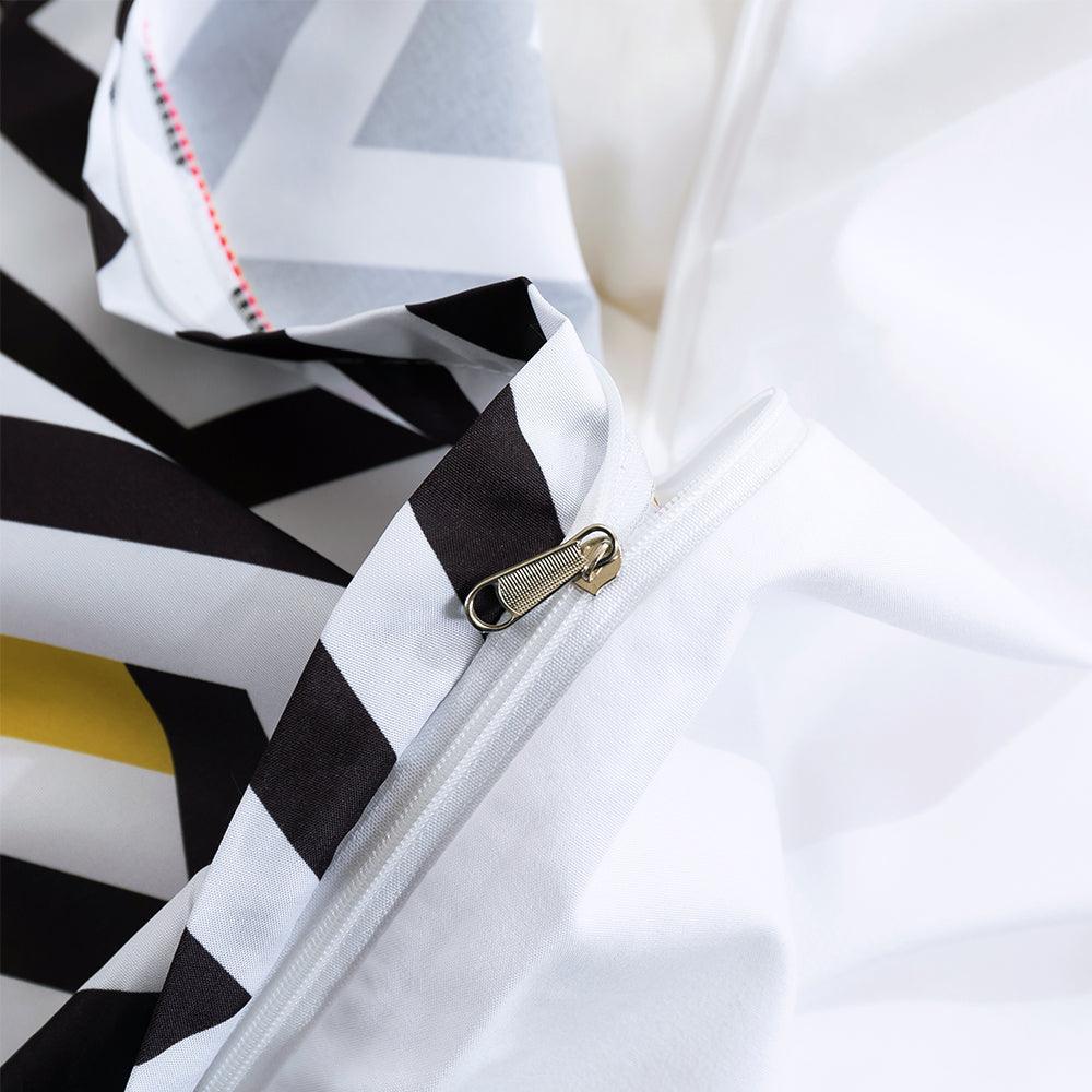 3D Abstract Geometry Black Quilt Cover Set Bedding Set Duvet Cover Pillowcases 458- Jess Art Decoration