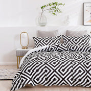 3D Abstract Geometry Black Quilt Cover Set Bedding Set Duvet Cover Pillowcases 459- Jess Art Decoration