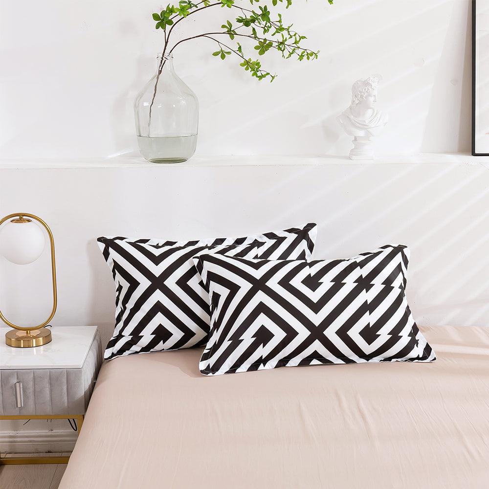 3D Abstract Geometry Black Quilt Cover Set Bedding Set Duvet Cover Pillowcases 459- Jess Art Decoration