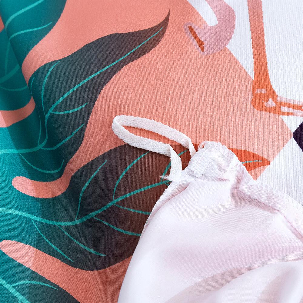 3D Abstract Colorful Geometric Flamingo Quilt Cover Set Bedding Set Duvet Cover Pillowcases 263- Jess Art Decoration