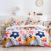 3D Cartoon Color Floral Quilt Cover Set Bedding Set Duvet Cover Pillowcases 267- Jess Art Decoration