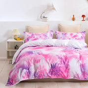 3D Watercolor Pink Floral Quilt Cover Set Bedding Set Duvet Cover Pillowcases 271- Jess Art Decoration