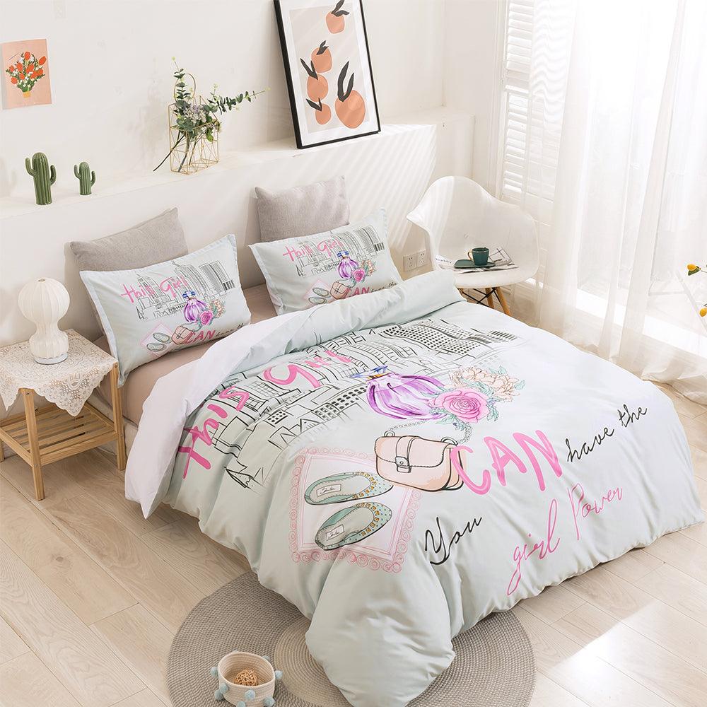 3D Perfume Girl Quilt Cover Set Bedding Set Duvet Cover Pillowcases 326- Jess Art Decoration