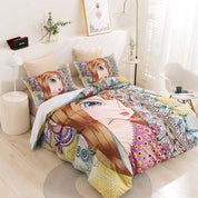 3D Beautiful Girl Quilt Cover Set Bedding Set Duvet Cover Pillowcases 324- Jess Art Decoration