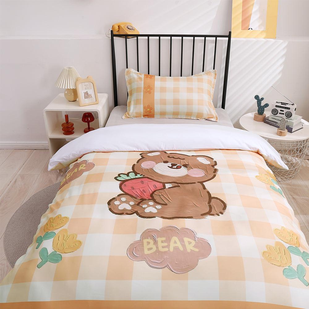 3D Cartoon Animal Bear Quilt Cover Set Bedding Set Duvet Cover Pillowcases 191- Jess Art Decoration