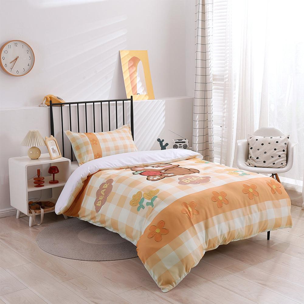3D Cartoon Animal Bear Quilt Cover Set Bedding Set Duvet Cover Pillowcases 191- Jess Art Decoration