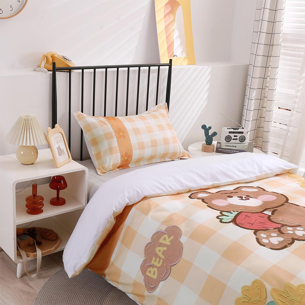 3D Cartoon Animal Bear Quilt Cover Set Bedding Set Duvet Cover Pillowcases 191- Jess Art Decoration