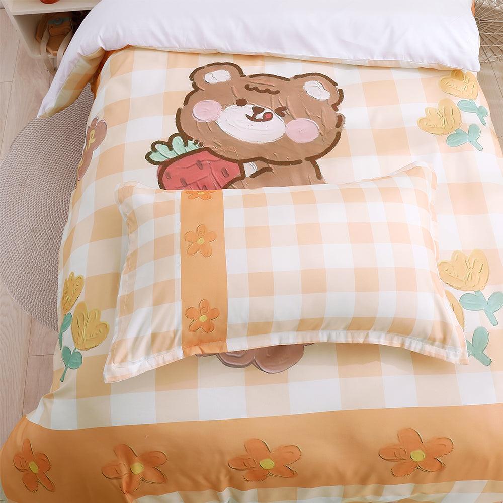 3D Cartoon Animal Bear Quilt Cover Set Bedding Set Duvet Cover Pillowcases 191- Jess Art Decoration