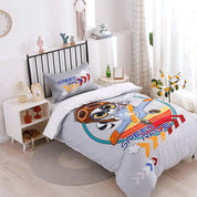 3D Cartoon Animal Speed Race Quilt Cover Set Bedding Set Duvet Cover Pillowcases 189- Jess Art Decoration