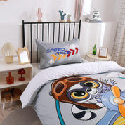 3D Cartoon Animal Speed Race Quilt Cover Set Bedding Set Duvet Cover Pillowcases 189- Jess Art Decoration