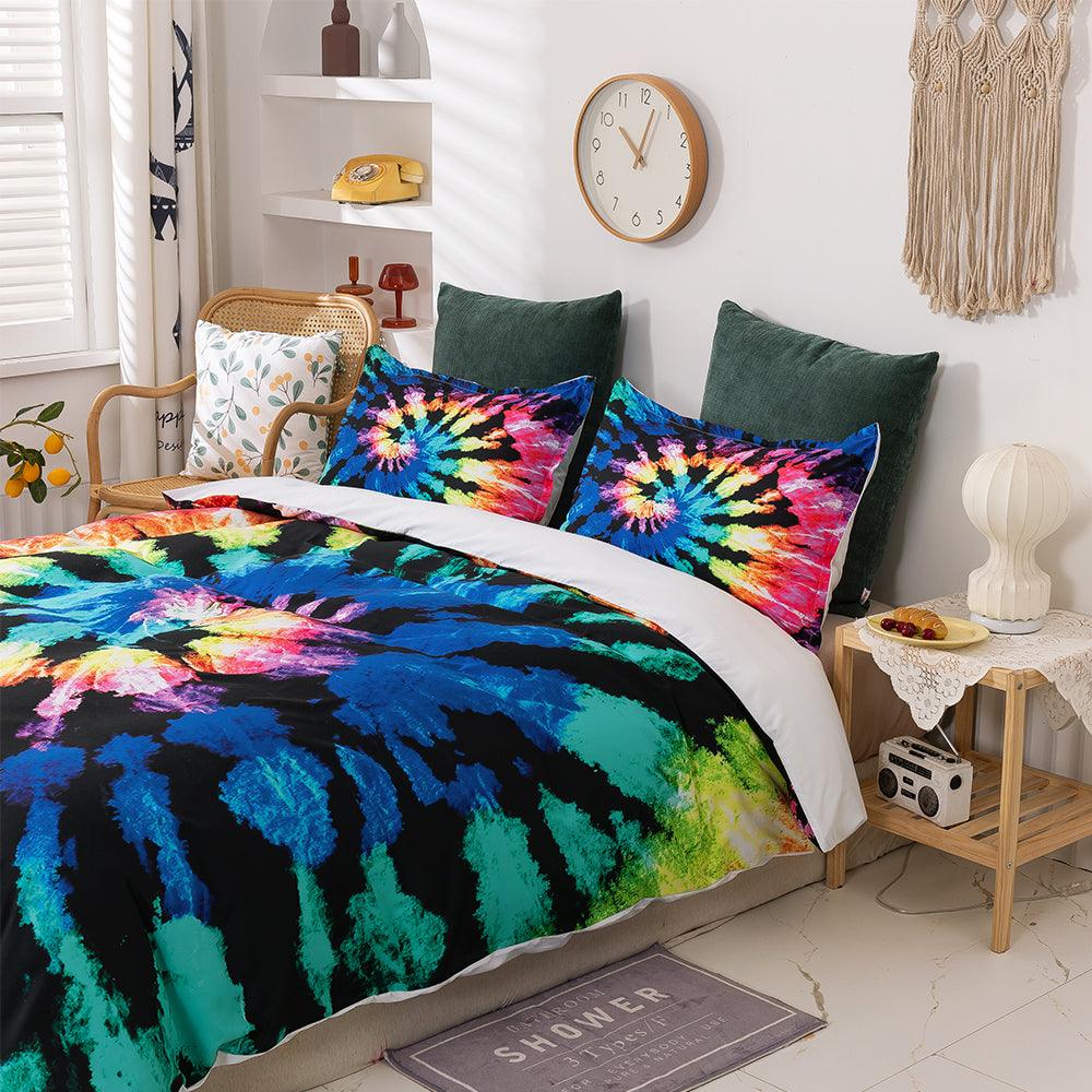 3D Color Tie Dye Quilt Cover Set Bedding Set Duvet Cover Pillowcases 31- Jess Art Decoration