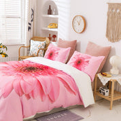 3D Pink Floral Quilt Cover Set Bedding Set Duvet Cover Pillowcases 35- Jess Art Decoration